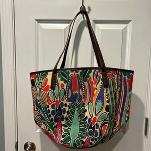 Neiman Marcus Large Colorful Beach Tote EUC!